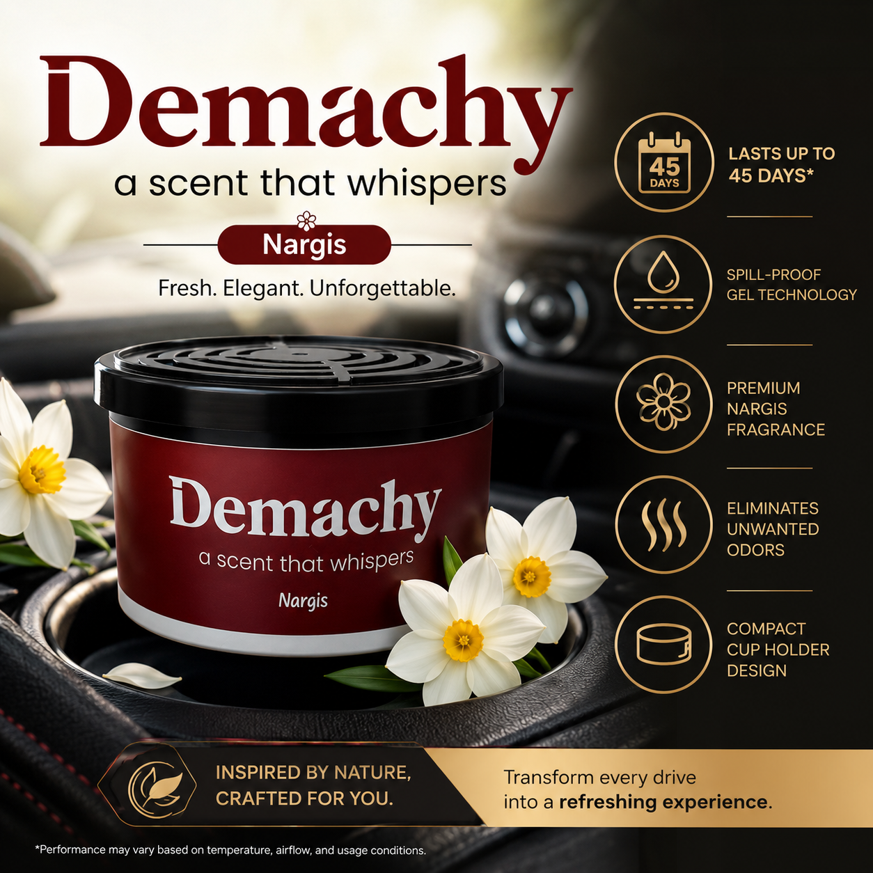Demachy Nargis car gel perfume