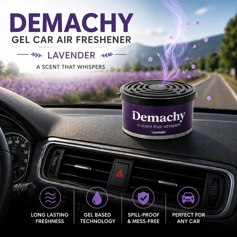 Demachy Lavender Car Gel Perfume — Calm. Serene. Luxuriously Still.